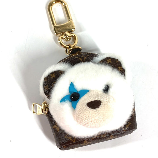 LOUIS VUITTON M02128 モノグラム ファー バッグチャーム アドラブル ベア バッグチャーム クマ リュック バックパック型 ポーチ キーホルダー モノグラムキャンバス ユニセックス ブラウン