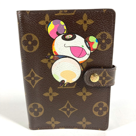 LOUIS VUITTON R20011 モノグラムパンダ 村上隆 アジェンダPM システム手帳 ステーショナリー 手帳カバー モノグラムキャンバス ユニセックス ブラウン