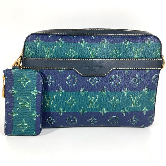 LOUIS VUITTON M26026 2025LV FALL モノグラム・ヘリテージ トリオ・メッセンジャー 大・小ポーチのみ ポーチ クラッチバッグ コインケース 財布 セカンドバッグ ユニセックス ブルーストライプ グリーン