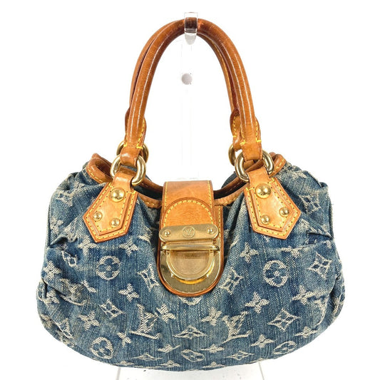 LOUIS VUITTON M95020 モノグラムデニム プリーティ カバン ミニバッグ ハンドバッグ モノグラムデニム レディース ブルー