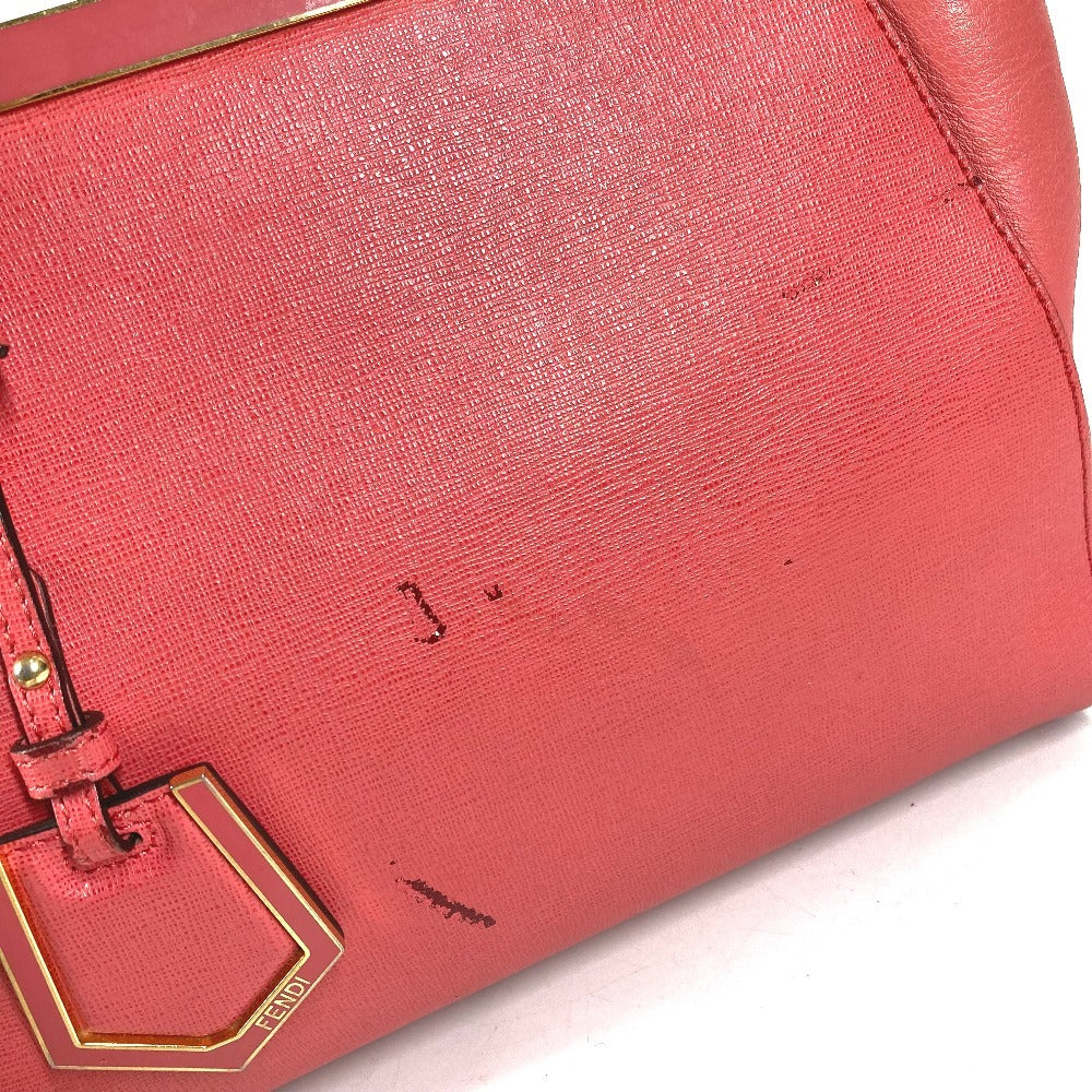 FENDI 8BH253 Petite Two Jours 2WAY Bag Shoulder Bag Crossbody Handbag Leather Women's Pink