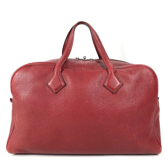HERMES ヴィクトリア43 ヴィクトリア 43 旅行バッグ カバン トラベルバッグ バッグ ボストンバッグ トリヨンクレマンス ユニセックス レッド