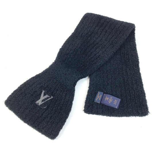 LOUIS VUITTON M90804 マフラー オンリー LV ミニ コンフィ ニット ティペット マフラー ウール ユニセックス ブラック