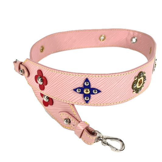 LOUIS VUITTON J02324 エピ フラワーモチーフ 花 替えストラップ バッグアクセサリー ショルダーストラップ エピレザー レディース ローズバレリーヌ ピンク