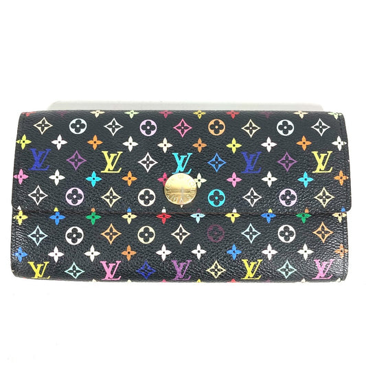 LOUIS VUITTON M93747 モノグラムマルチカラー ポルトフォイユ サラ 財布 ウォレット フラップ ロングウォレット 長財布 モノグラムマルチカラーキャンバス レディース ノワール ブラック
