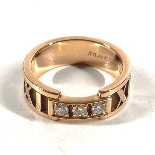 TIFFANY&Co. K18 金 18K アトラス 3P ダイヤ ダイヤモンド アクセサリー ジュエリー リング・指輪 Au750 レディース ピンクゴールド