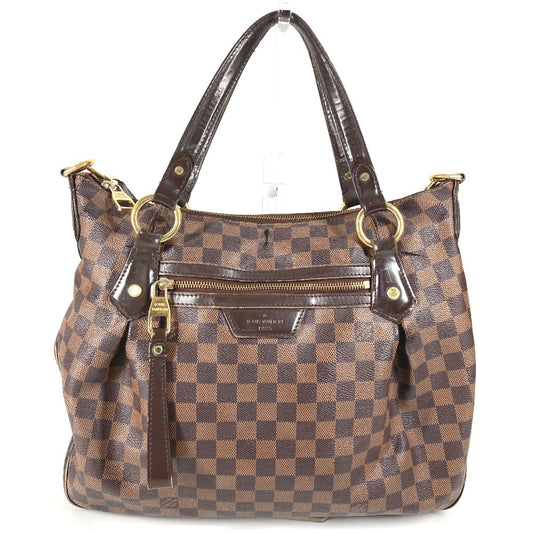 LOUIS VUITTON N41131 ダミエ イーヴォラMM イーヴォラ MM カバン トートバッグ 肩掛け ショルダーバッグ ダミエキャンバス ユニセックス エベヌ ブラウン