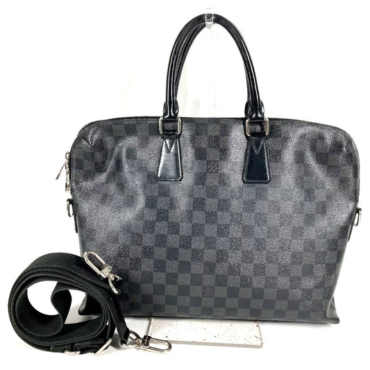 LOUIS VUITTON N48224 Damier Graphite Porte-Documents Jour PDJ กระเป๋า กระเป๋าเอกสาร กระเป๋าถือ กระเป๋าใส่เอกสาร กระเป๋าธุรกิจ Damier Graphite Canvas สำหรับผู้ชาย สีดำ