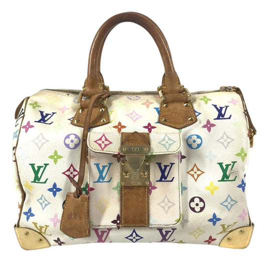 LOUIS VUITTON M92643 モノグラムマルチカラー スピーディ30 スピーディ 30 カバン ミニボストンバッグ ハンドバッグ モノグラムマルチカラーキャンバス レディース ブロン ホワイト