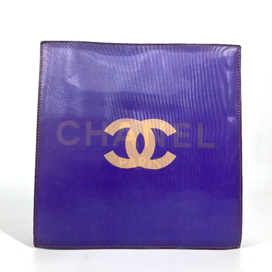 CHANEL ホログラム CC ココマーク Wチェーンバッグ カバン 肩掛け ショルダーバッグ PVC/レザー レディース パープル