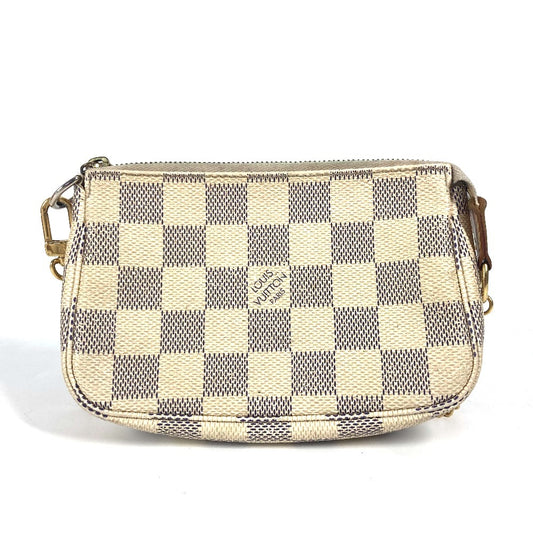 LOUIS VUITTON N58010 ダミエアズール ミニポシェットアクセソワール ポシェット カバン ポーチ チェーン アクセサリーポーチ ハンドバッグ ダミエアズールキャンバス レディース ホワイト