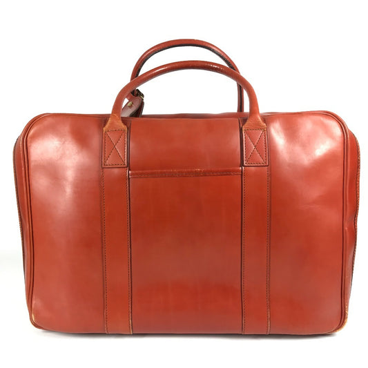 SWAINE ADENEY BRIGG 内側チェック カバン 旅行バッグ ハンドバッグ トラベルバッグ ボストンバッグ レザー ユニセックス エンジ系