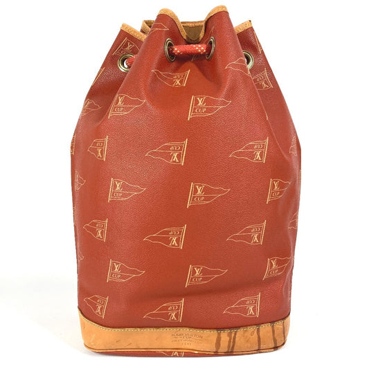 LOUIS VUITTON M80026 ルイヴィトンカップ 95 LVCUP サントロペ カバン 肩掛け 巾着バッグ ショルダーバッグ レザー/キャンバス ユニセックス アボガニー オレンジ