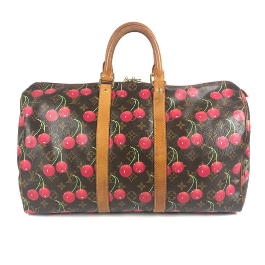 LOUIS VUITTON M95011 モノグラムチェリー 村上隆 キーポル45 キーポル 45 カバン 旅行バッグ トラベルバッグ ボストンバッグ モノグラムチェリーキャンバス レディース ブラウン