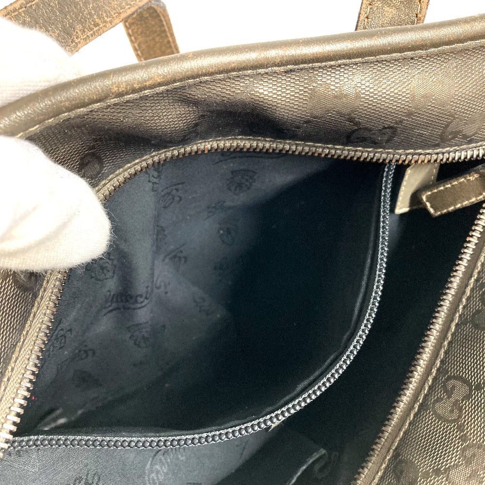 GUCCI 211138 GG Imprime Logo Shoulder Bag Tote Bag Shoulder Bag GG Imprime Unisex Metallic Brown