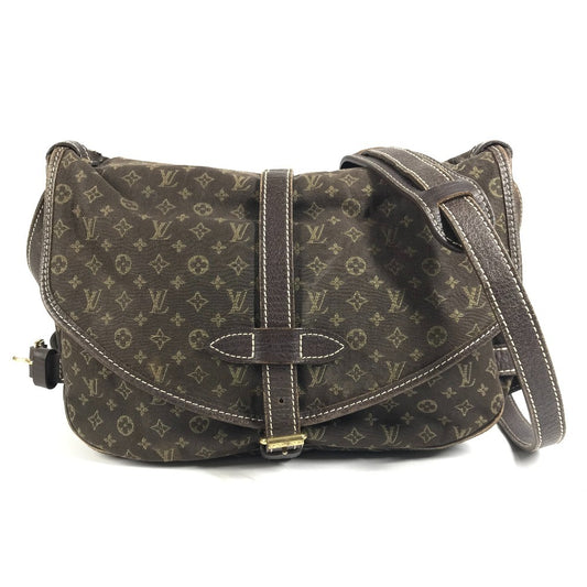 LOUIS VUITTON M95227 モノグラムミニラン ソミュール30 ソミュール 30 カバン 斜め掛け フラップ ショルダーバッグ モノグラムミニランキャンバス ユニセックス フザン ブラウン