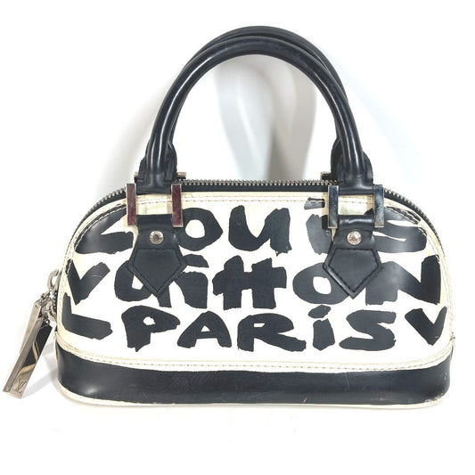 LOUIS VUITTON M92177 グラフィティ アルマPM アルマ PM カバン トートバッグ ハンドバッグ レザー レディース ホワイト