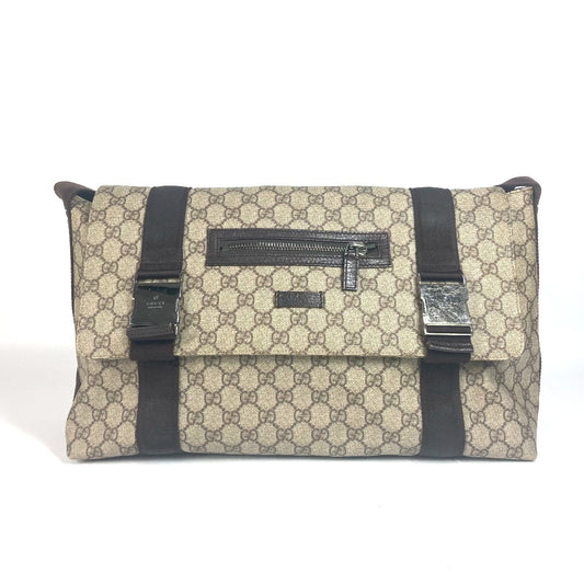 GUCCI 122374 GGプラス フラップ 斜め掛け メッセンジャーバッグ カバン ショルダーバッグ GGスプリームキャンバス ユニセックス ベージュ