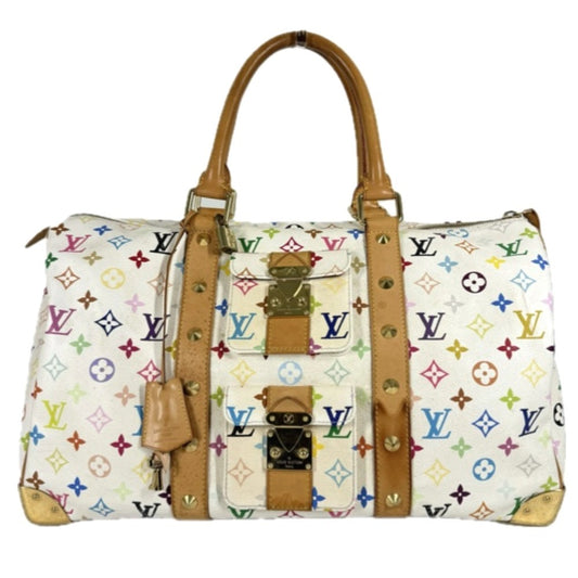 LOUIS VUITTON M92641 モノグラムマルチカラー 村上隆 キーポル45 キーポル 45 カバン 旅行バッグ トラベルバッグ ハンドバッグ ボストンバッグ モノグラムマルチカラーキャンバス ユニセックス ブロン ホワイト