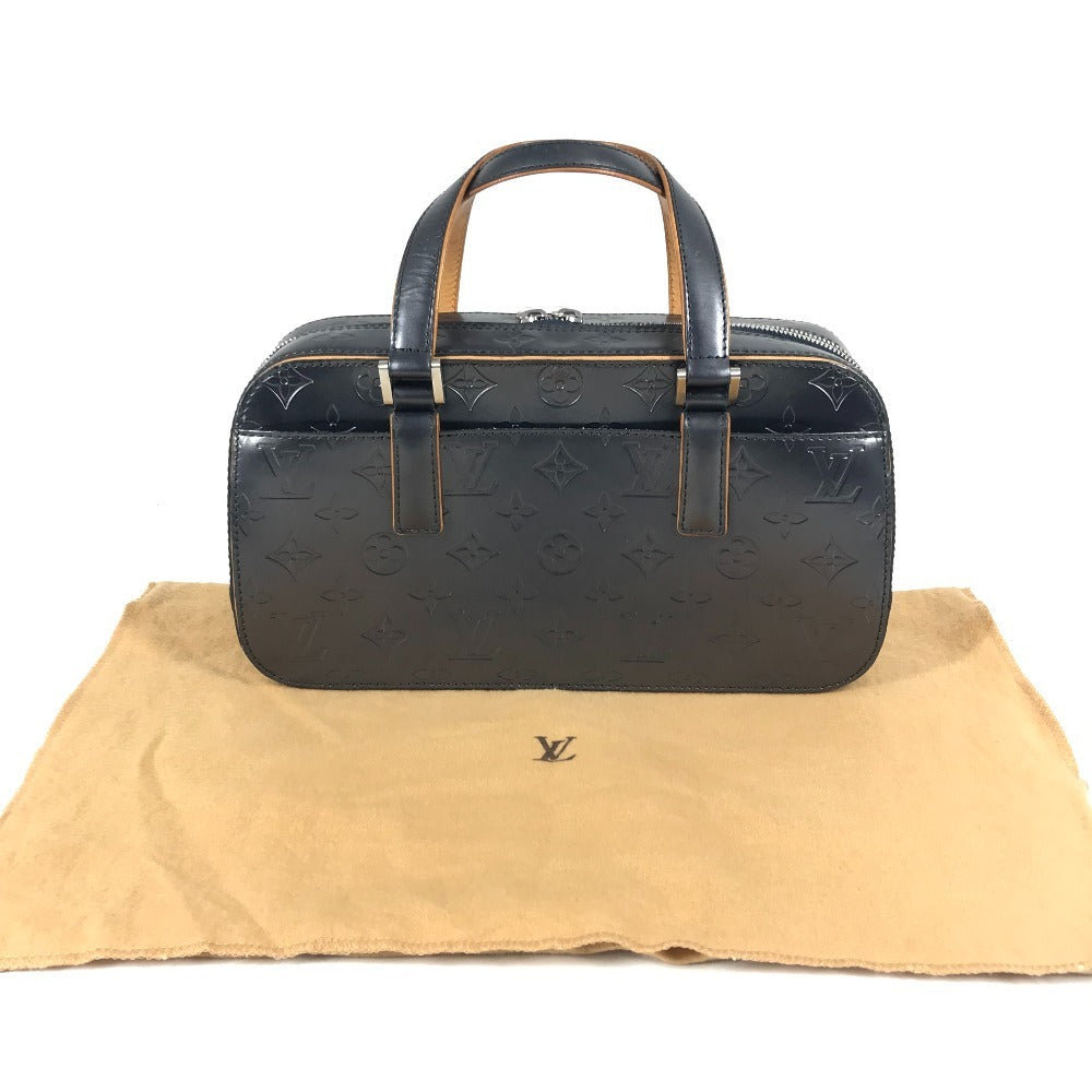 LOUIS VUITTON M55175 Monogram Matte Shelton Mini Boston Bag, Monogram Matte Leather, Navy