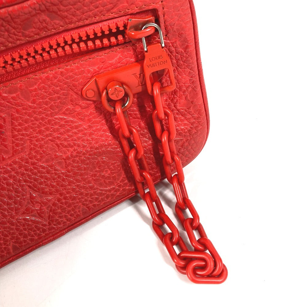 LOUIS VUITTON M53555 モノグラムアンプラント ポシェットヴォルガ チェーン カバン セカンドバッグ ストラップ付き ポーチ クラッチバッグ モノグラムアンプラントレザー ユニセックス レッド