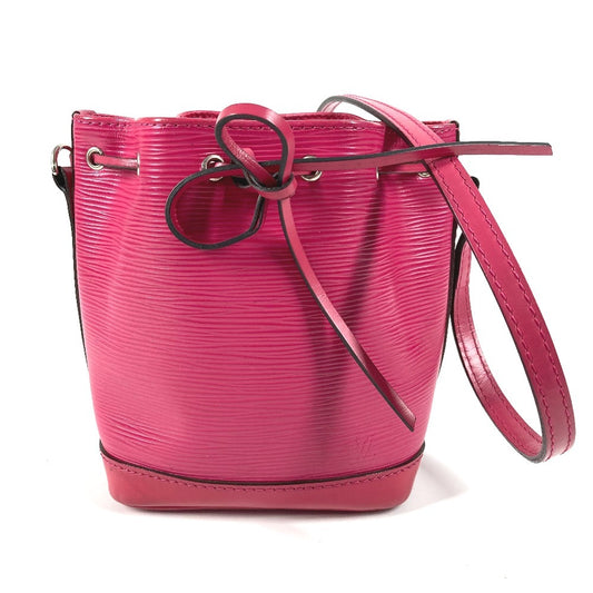 LOUIS VUITTON M42573 Epi Nano Noé Nano Noé กระเป๋าสะพายข้างทรงขนมจีบ หนัง Epi สำหรับผู้หญิง สี Hot Pink ชมพู
