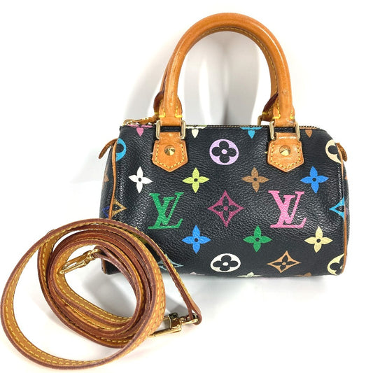 LOUIS VUITTON M92644 Monogram Multicolore Mini Speedy Shoulder Bag, Crossbody Bag, Pochette, Handbag, Monogram Multicolore Canvas, Women's, Noir, Black