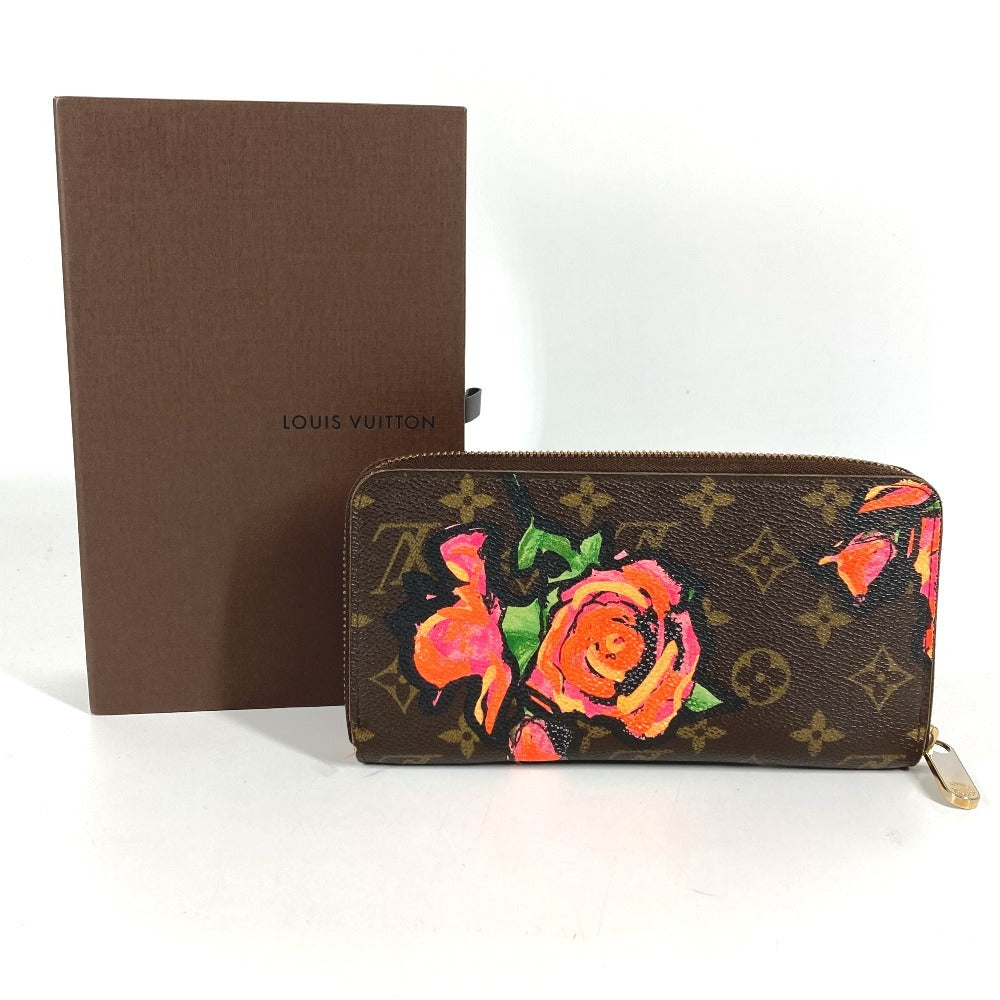 LOUIS VUITTON M93759 Monogram Rose Stephen Sprouse Zippy Wallet Round Zipper Long Wallet Monogram Canvas Women's Brown