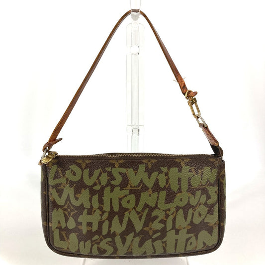 LOUIS VUITTON M92191 モノグラムグラフィティ ポシェット・アクセソワール アクセサリーポーチ カバン 肩掛け ハンドバッグ ショルダーバッグ モノグラムグラフィティキャンバス レディース カーキ