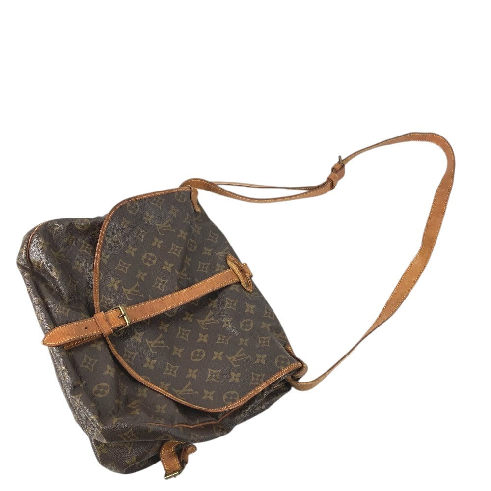 LOUIS VUITTON M42254 モノグラム ソミュール35 ソミュール35 カバン バッグ 斜め掛け フラップ ショルダーバッグ モノグラムキャンバス ユニセックス ブラウン