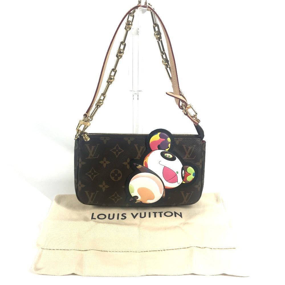LOUIS VUITTON M13440 モノグラム 村上隆 パンダ LV × TM ポシェットアクセソワール カバン 肩掛け ハンドバッグ 2WAYバッグ チェーンバッグ ショルダーバッグ モノグラムキャンバス レディース ブラウン