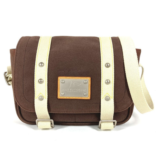 LOUIS VUITTON M80661 アンティグア ブザスPM ブザス PM カバン 斜め掛け フラップ ショルダーバッグ キャンバス ユニセックス ブラウン