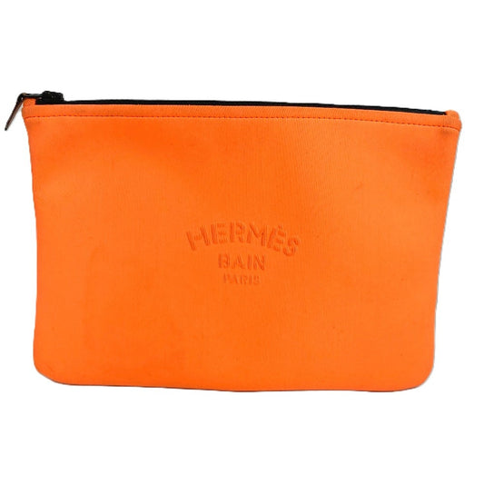 HERMES ネオバンMM ネオバン MM クラッチバッグ マルチポーチ メイクポーチ ポーチ ポリアミド ユニセックス オレンジ
