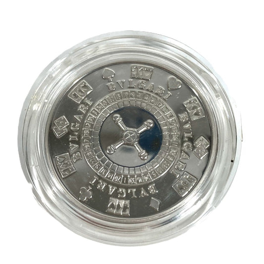 BVLGARI スターリングシルバー ロゴ ラスベガス限定 カジノ インテリア コイン SV925 ユニセックス シルバー