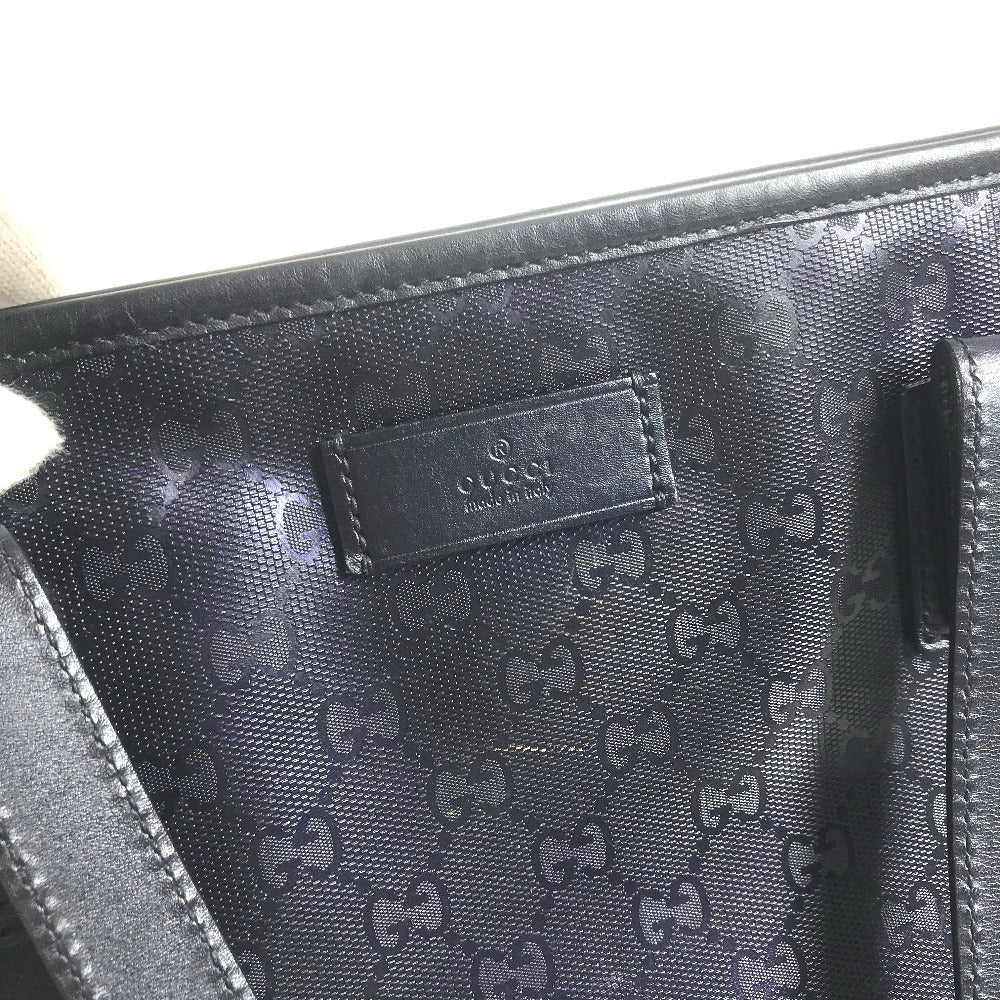 GUCCI 211137 GG IMPRIME logo Bag Shoulder Bag Tote Bag Shoulder Bag GG implementation / Leather Metallic blue Used