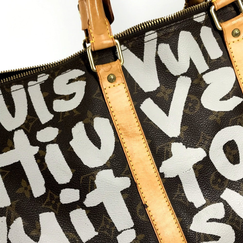 LOUIS VUITTON M92197 Monogram Graffiti Keepall50 Keepall 50 Duffle Bag Bag Travel Bag Travel Bag Duffle Bag MonogramCanvas White/Brown Used