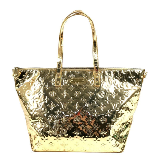 LOUIS VUITTON MonogramMiroir Bellevue GM Bellevue GM Bag Tote Bag shawl Shoulder Bag Leather Gold Used