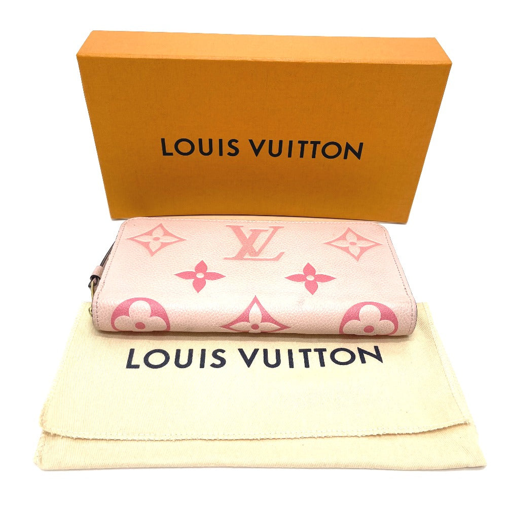 LOUIS VUITTON M80403 Monogram Empreinte by the Pool Zippy Wallet, Monogram Empreinte Leather, Women's, Bouton de Rose/Pink, Gold Hardware