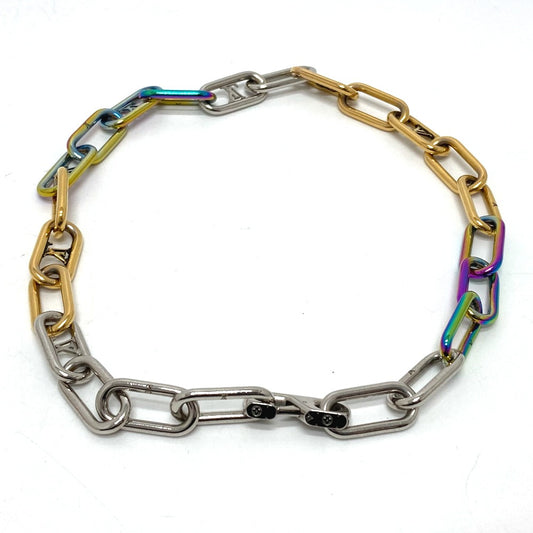 LOUIS VUITTON M80177 Collier Signature Chain Necklace in Multicolor, Men's Metal