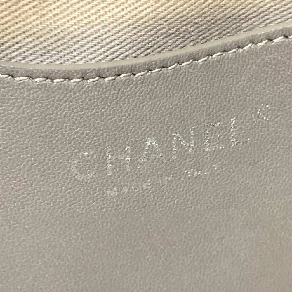 CHANEL CC Coco Mark Mademoiselle Bowling Chain Shoulder Bag in Caviar Leather, Brown