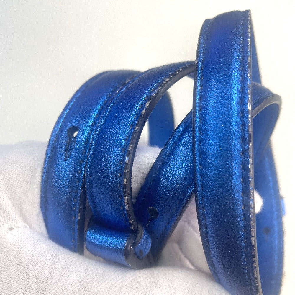 Maison Margiela 5AC 2-Way Handbag/Crossbody/Shoulder Bag in Gunmetal Blue Leather