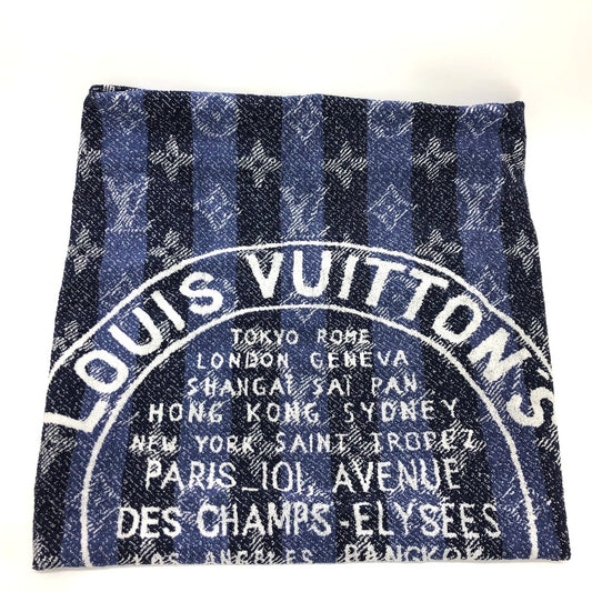 LOUIS VUITTON モノグラム TRUNKS&BAGS ビーチタオル バスタオル タオル コットン ユニセックス ブルー