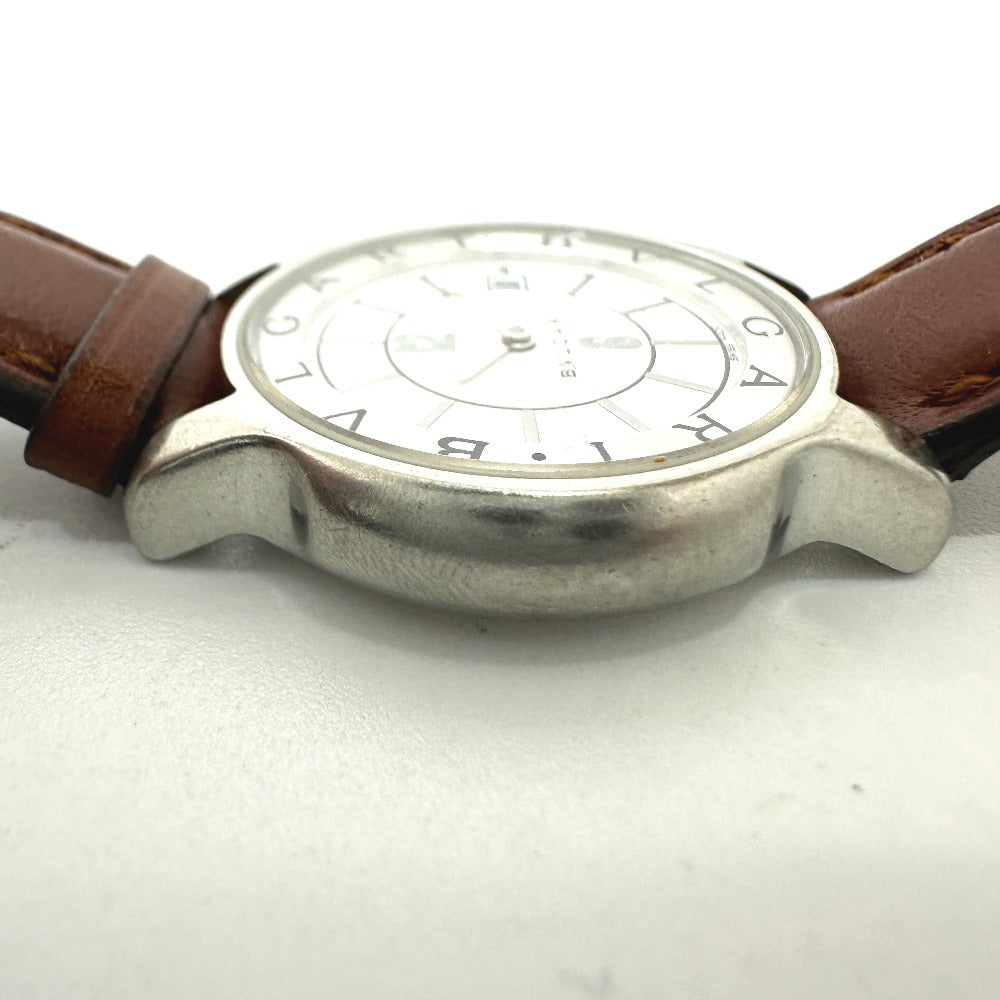 BVLGARI ST29S ソロテンポ クオーツ デイト 腕時計 SS レディース シルバー