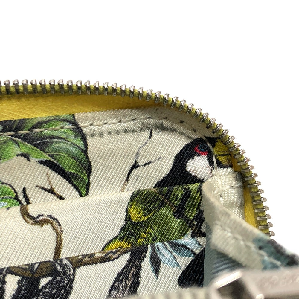 HERMES アザップコンパクト シルクイン 2つ折り財布 ヴォーエプソン レディース ジョーヌプッサン(推定) マルチカラー/シルバー金具