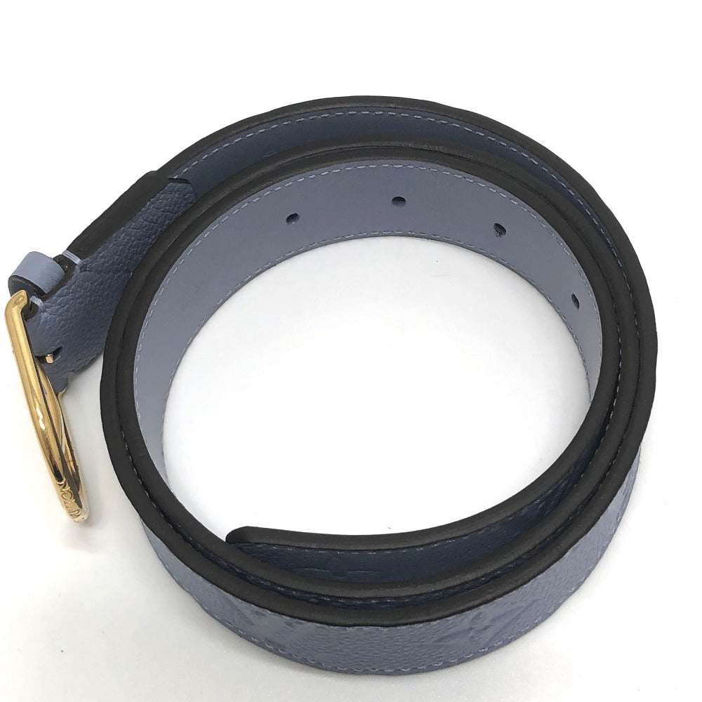 LOUIS VUITTON M9580W Monogram Empreinte Scenic Gracieux Pants Belt in Monogram Empreinte Leather, Women's, Lilac Blue