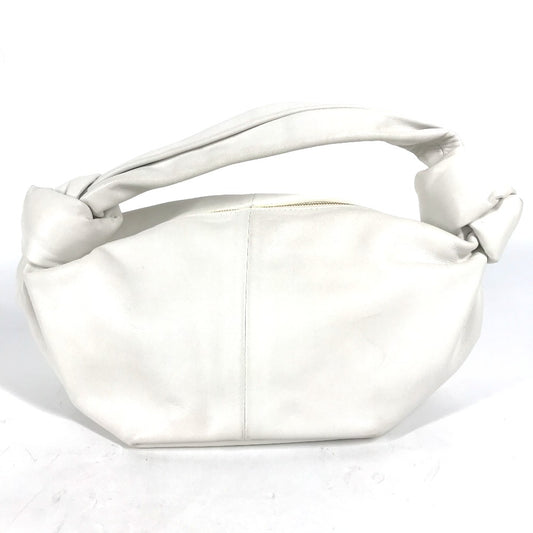 BOTTEGA VENETA ポーチ ダブルノット ミニ ハンドバッグ レザー レディース ホワイト