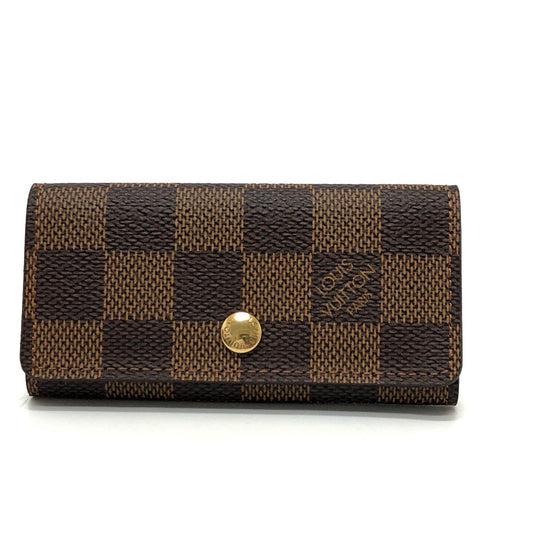 LOUIS VUITTON N62631 ミュルティクレ 4 4連キーケース キーケース 鍵入れ キーケース ダミエキャンバス レディース ブラウン