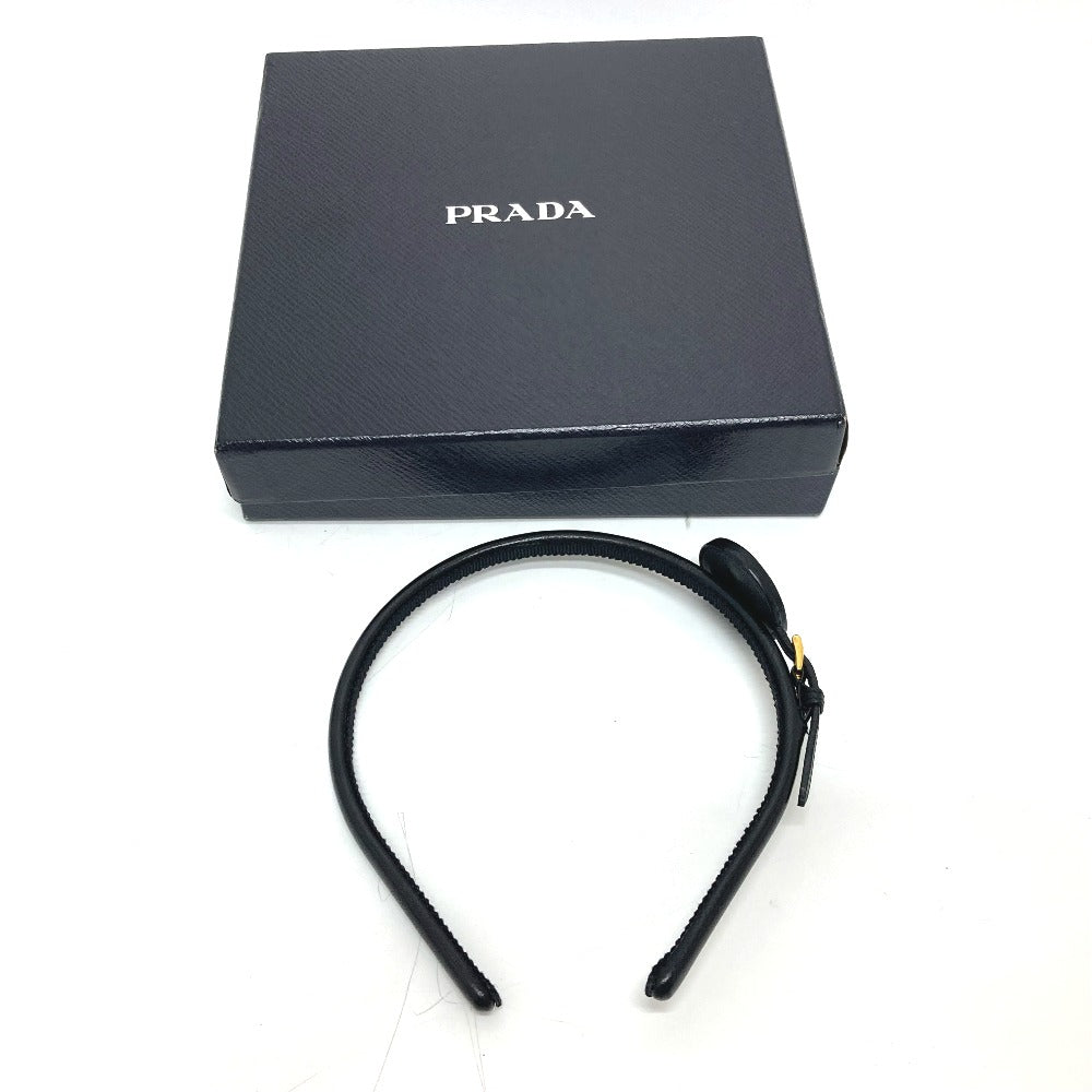 PRADA 7WN ウィッチモチーフ ヘアアクセサリー アクセサリー 小物 カチューシャ レザー レディース ブラック - brandshop-reference