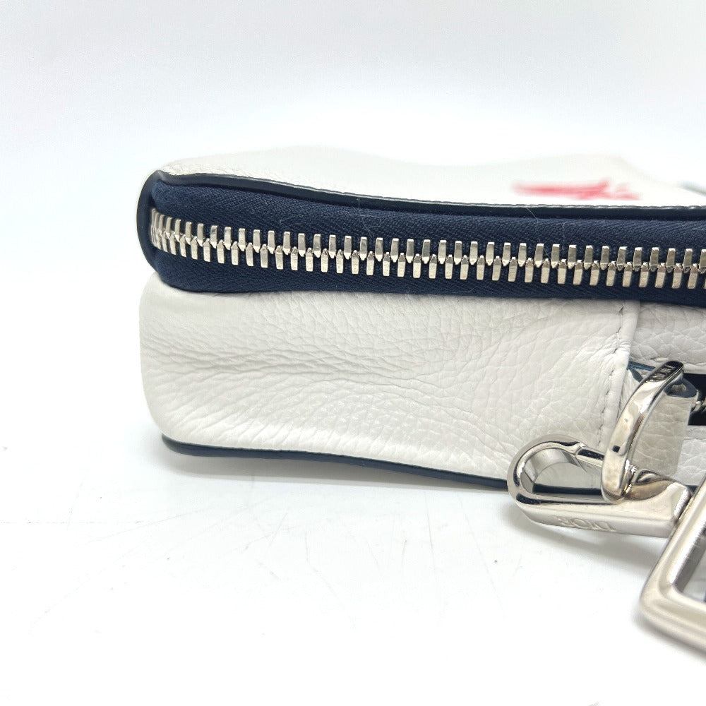 Dior ディオール×ステューシーコラボ カバン バッグ 斜め掛け ショルダーバッグ レザー レディース ホワイト