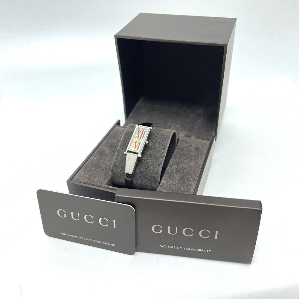 GUCCI 1500L Square Bangle Watch, Quartz Movement, Stainless Steel, Women's, Silver